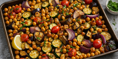 Chickpea Mediterranean Tray Bake