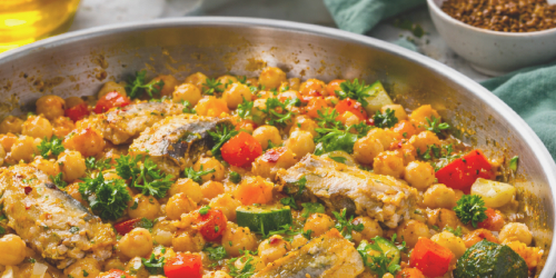 Mackerel with Chickpeas