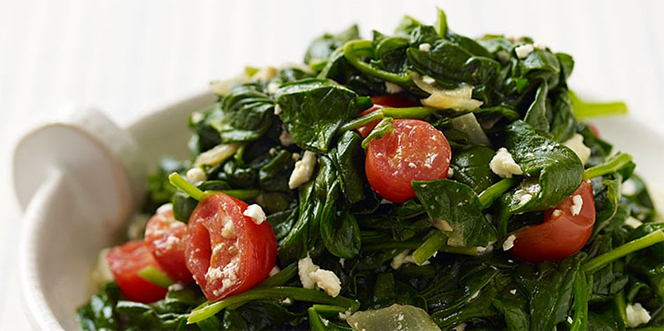 Braised Spinach and Tomato