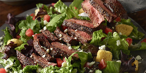 Grilled Sirloin Steak with Salad