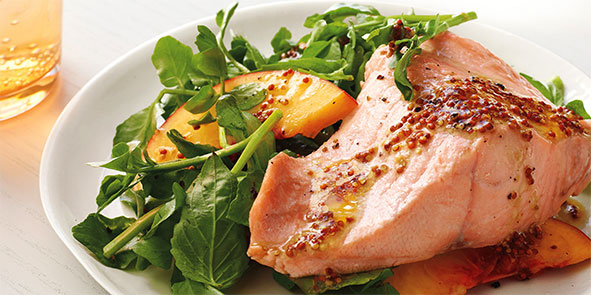 Poached Salmon and Salad